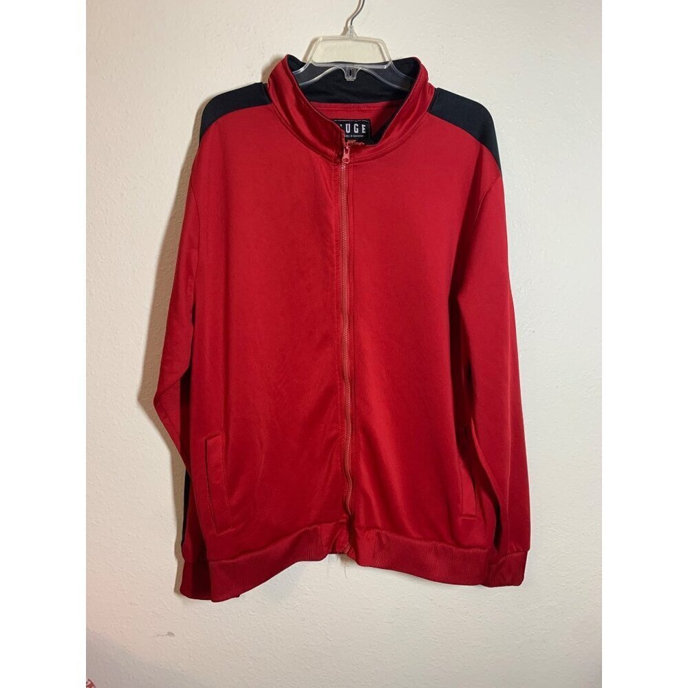 Huge Fashion Exchange Full Zip Jacket Track Suit Athletic Casual Red Men Sz 2XL